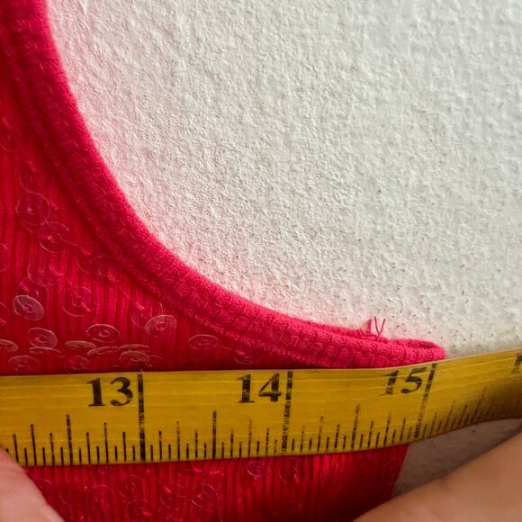 Express Pink Sequin Tank Top Women’s Small Y2K 2000s Glam - Picture 7 of 7